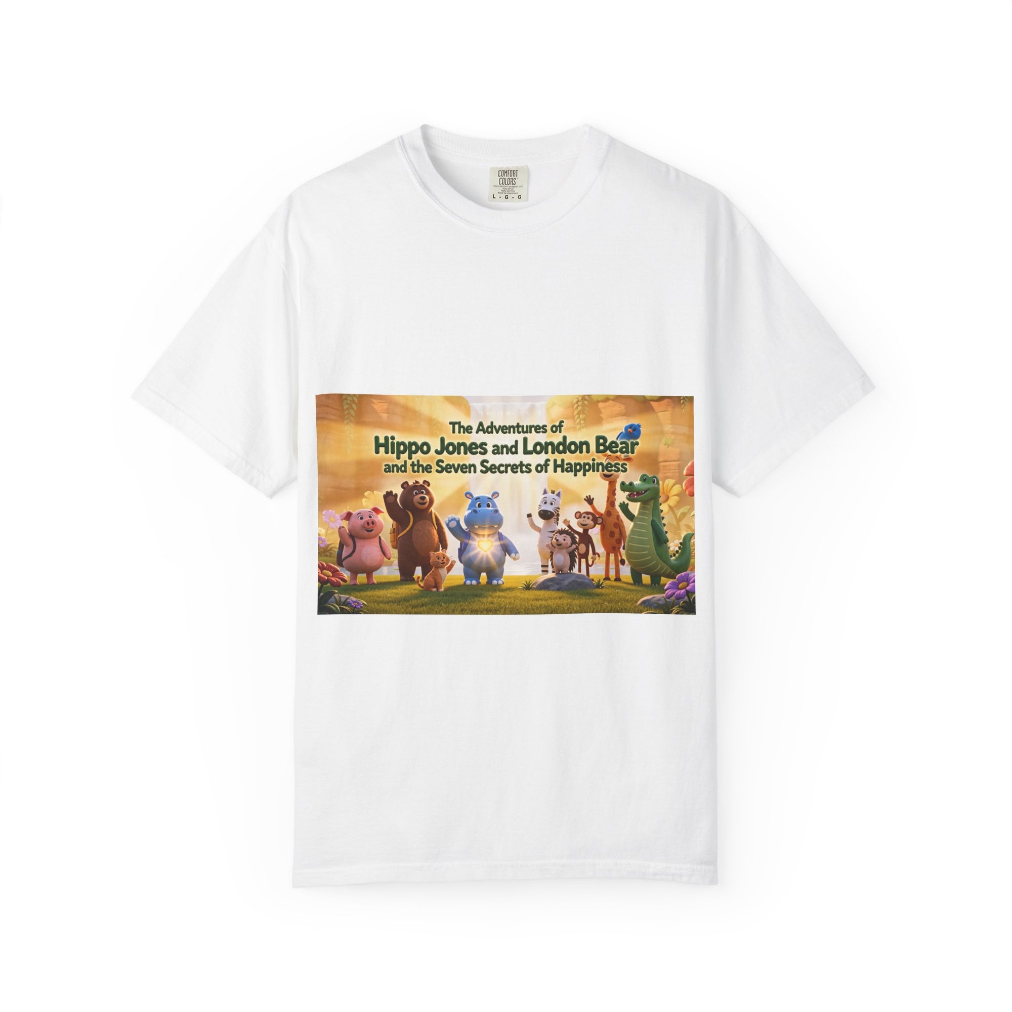 Children's Storybook T-Shirt — “The Adventures of Hippo Jones and London Bear” Illustrated Tee
